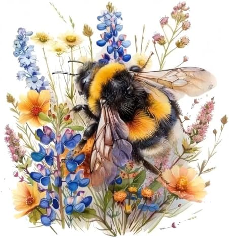 GXGLLPZBY Bee and Flower Diamond Art Kits for Adults,5D Diamond Painting by GXGLLPZBYZBYHW