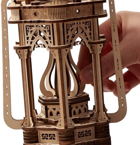 3D Wooden Puzzles for Adults 145pcs LED Light Vintage Lantern DIY Wooden Assembly Kit for Teens Home Decor - Image 5
