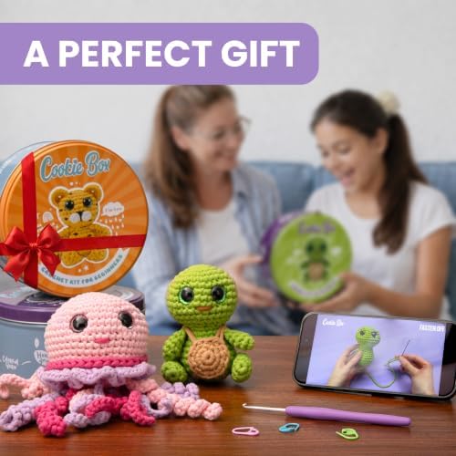 Cookie Box Crochet Kit for Beginners, Jellyfish Jenny - Image 6
