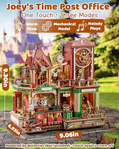 OZJAY Time Post Office DIY Miniature House Kit,3D Wooden Puzzles for Adults - Image 2