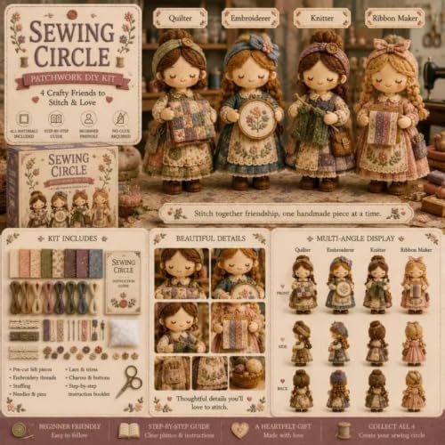 Forest Patchwork DIY Kit Series Beginner Sewing Craft Kit, #E - Image 5
