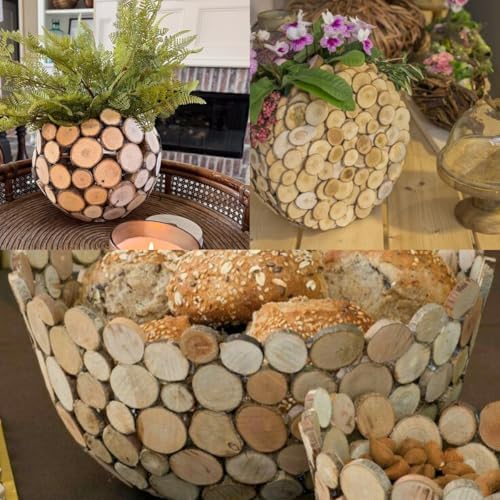 Natural Wood Slices for Crafts, 1.2"-2.5" Mini Assorted Unfinished Wood Tree Bark Round Log Discs for Arts & Crafts Christmas Ornaments Wedding Centerpieces (Assorted Size - 8OZ) - Image 5