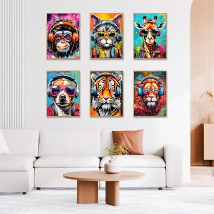 Okarina 6 Pack Paint by Numbers Kit for Adults & Beginners, Animals Designs - Image 3
