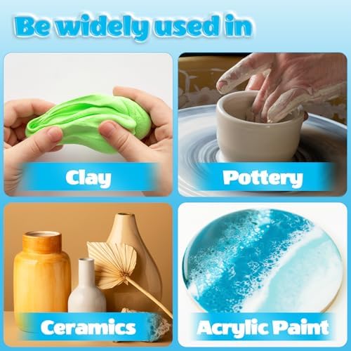 CALPALMY (2-Pack) 100ml Gloss Glaze Varnish Kit for Air Dry Clay Sealer, Waterproof, Gloss Finish - Prevent Cracking and Scratches for Clay, Pottery, Ceramics, Acrylic Paint - Image 6