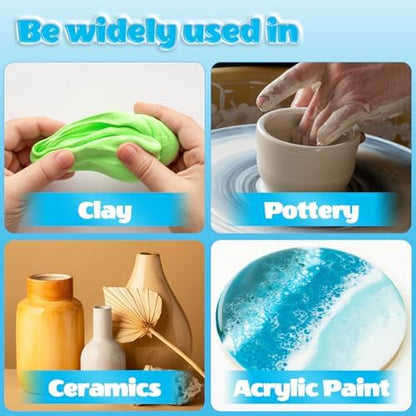 CALPALMY (2-Pack) 100ml Gloss Glaze Varnish Kit for Air Dry Clay Sealer, Waterproof, Gloss Finish - Prevent Cracking and Scratches for Clay, Pottery, Ceramics, Acrylic Paint - Image 6