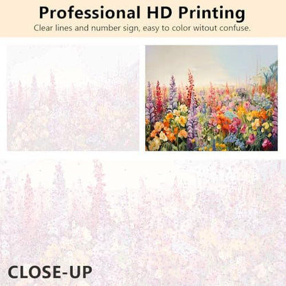 TUMOVO Adults' Paint-by-Number Kits Garden Full Bloom Painting by Number - Image 5