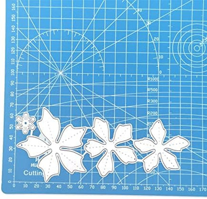 Scrapbooking Die-Cuts, Christmas Metal Cutting Dies for Card Making, Paper Craft Punch Template, Background Embossing Stencils, DIY Album Décor (Christmas Flowers-15.8x6.8cm) - Image 5