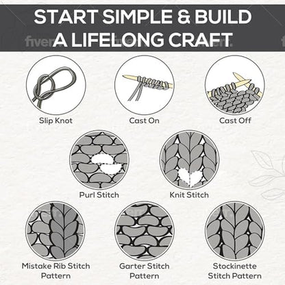 Knitting Kits for Beginners Adults – Practical and Easy to Use Hat Knitting Kit with Yarn, Bamboo Knitting Needles, Faux Pom Pom – Complete Beginners Knitting Kit – Lovely Present for Women and Men - Image 4