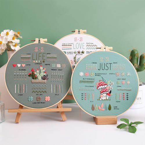 COCOMOX Embroidery Kit for Beginners Adults, Needlepoint Cross Stitch Kits - Image 5
