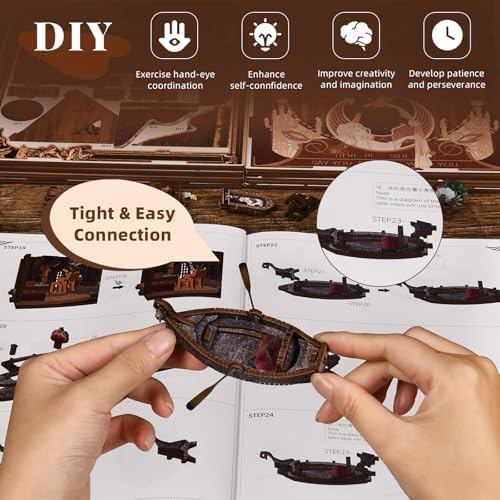 MiniCity Phantom of the Opera DIY Book Nook Kit for Adult, Miniature Puzzle - Image 6