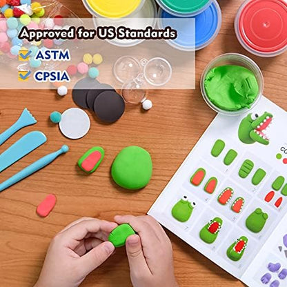 Drama Planet Air Dry Clay Kit for Kids, Make 8 Fridge Magnets - Image 6