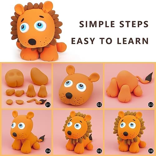 Cutedeer Orange Air Dry Clay, 1.1lb Foam Modeling Clay, Soft Squishy Molding for Kids Adults, Arts & Crafts Project Slime Supplies(1.1lb - 1 Pack, Orange) - Image 3