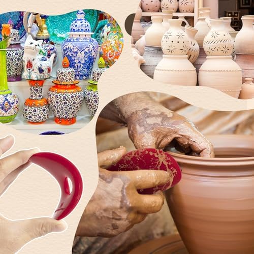 DIYOOHOMY Pottery Carving Tools, Clay Sculpting Tools with Pottery Ribs Needle Wire Cutter for Polymer Sculpting, Modeling, Shaping, Trimming, Cutting, Air Dry Clay, Ceramic DIY Crafts Supplies (11) - Image 5