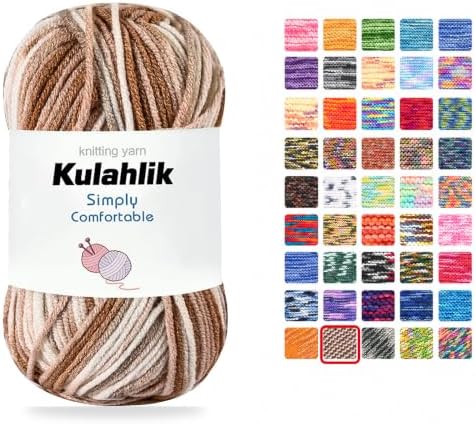50g(1x50g) Acrylic Yarn for Crochet/Knitting, Gradient Yarn by Kulahlik