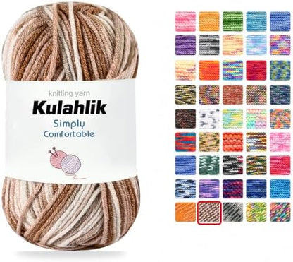 50g(1x50g) Acrylic Yarn for Crochet/Knitting, Gradient Yarn by Kulahlik