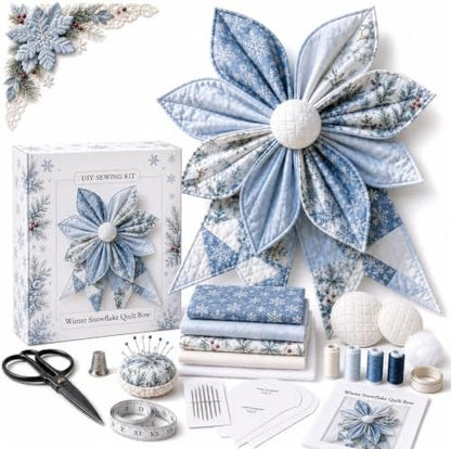 Trqups DIY Large Patchwork Bow Sewing Kit Farmhouse Fabric Folded Flower，#C by Unknown