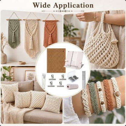 110 Pcs 12×16 in Macrame Board and Pins Kit for Bracelet Knotting Creations - Image 6