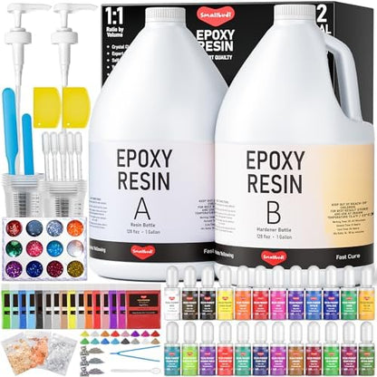 Smallbudi Epoxy Resin Kit 2 Gallon Crystal Clear No Yellow Resin for Craft by Smallbudi