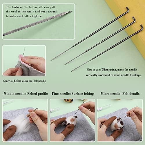 Mayboos Needle Felting Kit, 12 Pcs Doll Making Needle Felting Starter Kit - Image 5