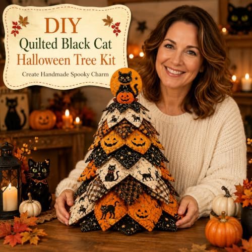 2026 New Christmas & Halloween DIY Quilted Fabric Tree Kit, 3D Layered Sewing Craft Set for Beginners, Christmas Tree Quilt Kit, Handmade Tabletop Holiday Decor, Gift for Craft Lover - Image 2
