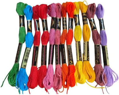 12 Skeins Rainbow Embroidery Thread Variegated Floss for Sewing by CABODYALS