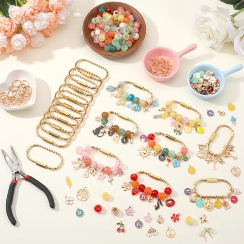 Sureio 444 Pcs Gold Brass Carabiner DIY Kit 20 Set Carabiner Bag Making - Image 4