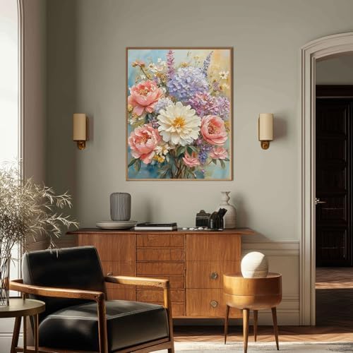 Paint by Numbers Kit for Adults Flowers, Paint by Number for Adults 16x20in - Image 3