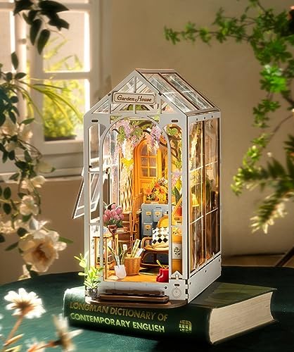 ROBOTIME Book Nook Kit, Miniature House Kit, Garden House 3D Wooden Puzzle - Image 2
