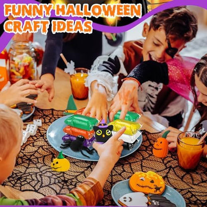 WinnerWhy 72 Pcs Air Dry Clay Bulk 38 oz Air Dry Modeling Clay Soft DIY Ultra Light Modeling Clays Magic Foam Crafts for Sculpting Kids Gifts Party School Supplies for Crafts Artistic(Halloween Color) - Image 6
