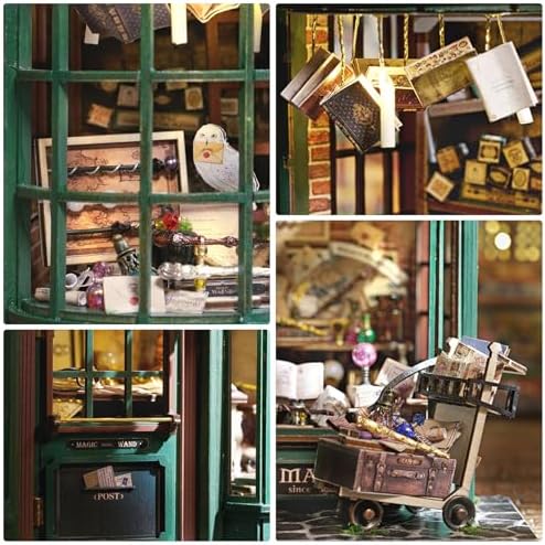GuDoQi DIY Miniature House Kits, DIY Miniature Dollhouse Kit with Furniture, Tiny House Kits 1:24 Scale, Creative DIY Crafts for Adults Teen, Christmas Birthday Gifts, Magic Shop - Image 4