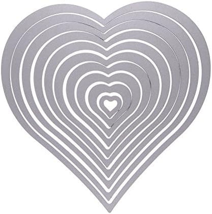 10pcs Heart Cutting Dies Handmade DIY Paper Cards Album Decoration Stencils Template Embossing for Card Scrapbooking Craft (Love Heart) by ZbFwmx
