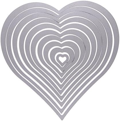 10pcs Heart Cutting Dies Handmade DIY Paper Cards Album Decoration Stencils Template Embossing for Card Scrapbooking Craft (Love Heart) by ZbFwmx