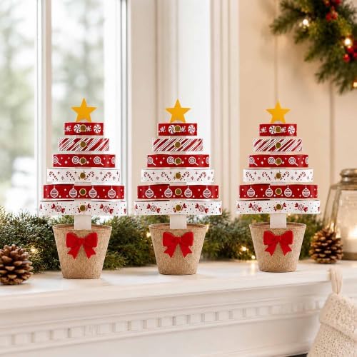 30 Sets Christmas Tree Pot Craft Kit, Standing Paper Xmas Tree DIY Bulk - Image 7