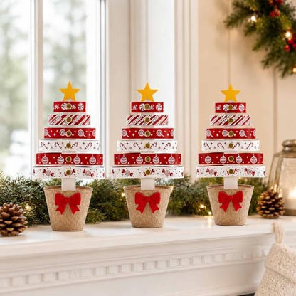 30 Sets Christmas Tree Pot Craft Kit, Standing Paper Xmas Tree DIY Bulk - Image 7