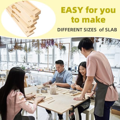 Leyclub Pottery Rolling pin Guides, 5-Size for Precise Clay Thickness - Image 2