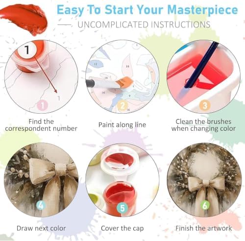 BAWKENTON Christmas Paint by Numbers Kits for Adults Beginner - Image 6