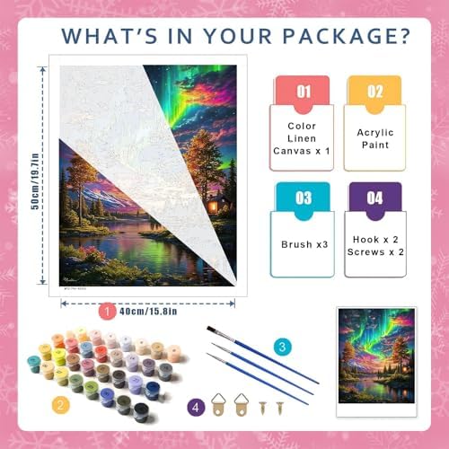 HITO Landscape Paint by Numbers Kit for Adults, Adult Paint by Number Kits - Image 2