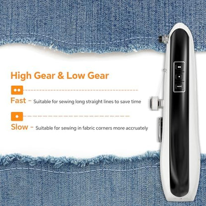Handheld Sewing Machine Heavy Duty & Portable, 2-Speed Mini Sewing Machine with Sewing Kit & Storage Bag for Beginners, Adults, DIY, Home, Travel, Quick Clothing Repairs - Image 3