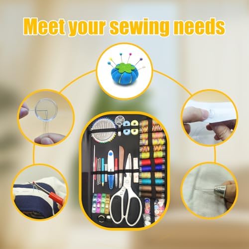66 Color Sewing Kit for Adults,305 Pcs Portable Needle and Thread Kit - Image 4