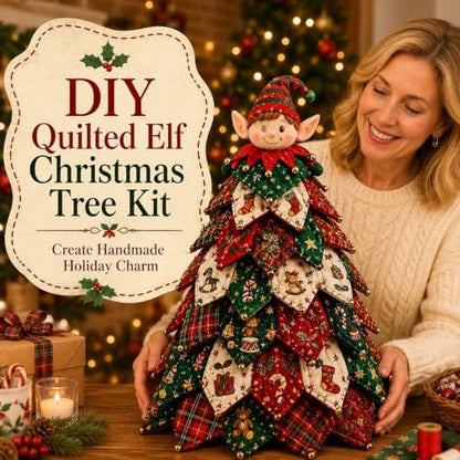 2026 New Christmas & Halloween DIY Quilted Fabric Tree Kit, 3D Layered Sewing Craft Set for Beginners, Christmas Tree Quilt Kit, Handmade Tabletop Holiday Decor, Gift for Craft Lover - Image 2
