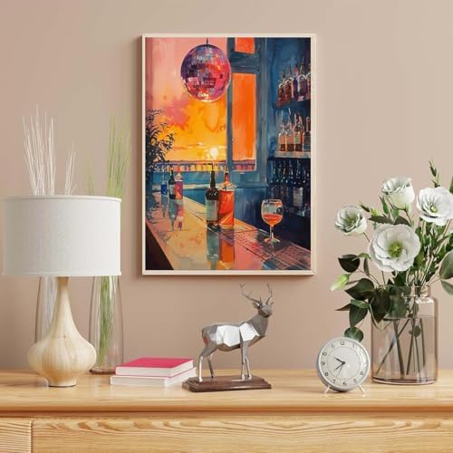 Paint by Numbers Kit for Adults,Vintage Cocktail Adult Paint by Number Kits on Canvas Without Frame,DIY Acrylic Paint Kit Arts and Crafts for Adults,Easy Paint for Canvas Painting for Decor 16x20inch - Image 5