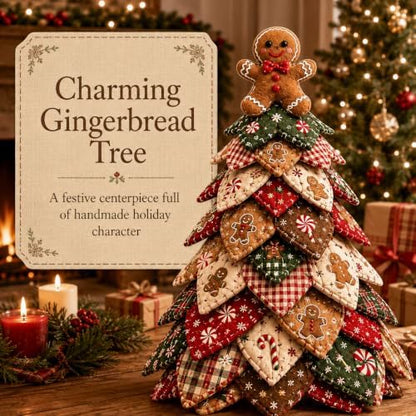 2026 New Christmas & Halloween DIY Quilted Fabric Tree Kit, 3D Layered Sewing Craft Set for Beginners, Christmas Tree Quilt Kit, Handmade Tabletop Holiday Decor, Gift for Craft Lover - Image 4