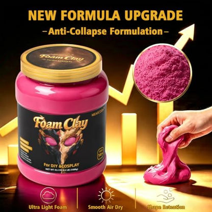 MEARCOOH Modeling air Dry Foam Clay Rose Red Cosplay Clay 1000g (35.3oz) - Image 3