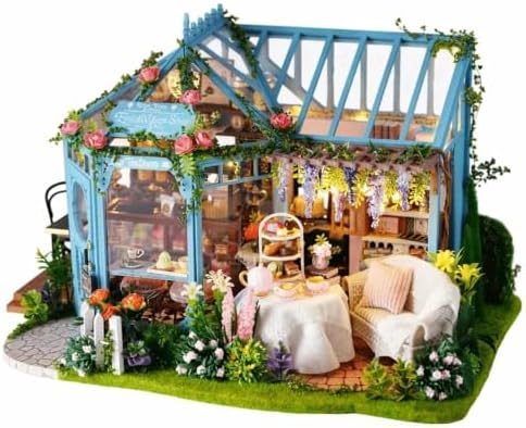 Wizardi Miniature House Kit - Rose Garden Tea House DIY Dollhouse Kit - Image 2