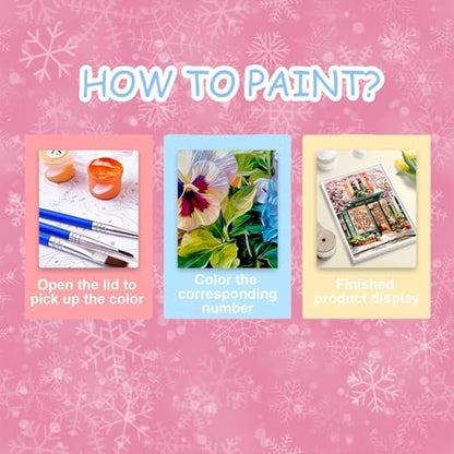 HITO Book Shop Paint by Numbers Kit for Adults 16x20 Inch Frameless - Image 7