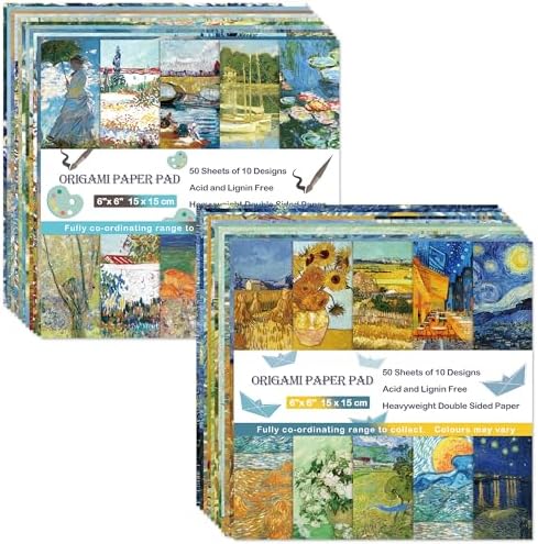 Origami Paper 6x6" Double Sided 100Sheets 20Colors Origami Kit,Craft Paper by Mifuner