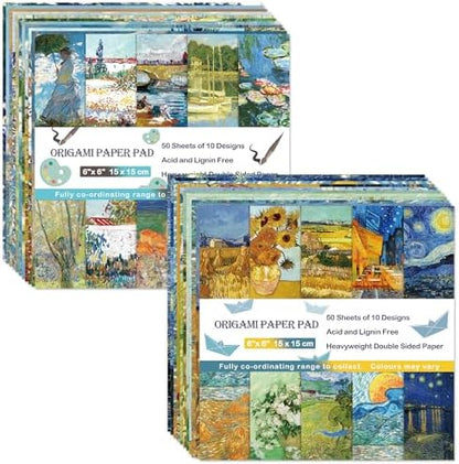 Origami Paper 6x6" Double Sided 100Sheets 20Colors Origami Kit,Craft Paper by Mifuner