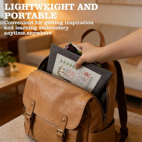 JINSILU Beginner Embroidery Stitch Book Kit, 86-Piece Set, 24 Colors - Image 5