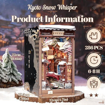Fsolis Book Nook Kit for Adults – Japanese DIY 3D Wooden Puzzles - Image 2