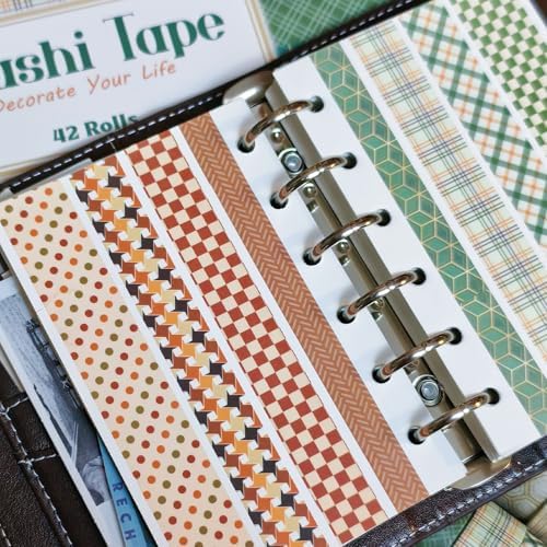 42 Rolls Vintage Stripe Washi Tape Set，Decorative Tape for Scrapbooking, Journaling, Bullet Journals, DIY Crafts, and Gift Wrapping - Image 4